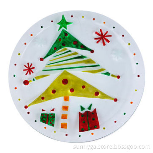 Glass Plate, Fused, Round, 31, 5 x 31, 5cm, Daily and Promotion Use